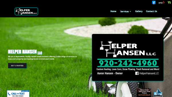 Helper Hansen LLC home page image.