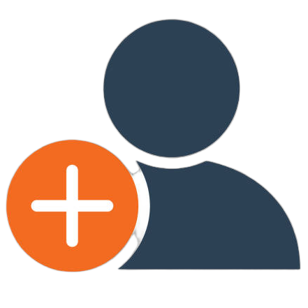 Icon for adding a new customer.